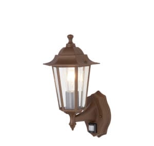 Lanterns - Searchlight Alex Outdoor Wall Light Rust Brown Metal & Glass (68001RUS)