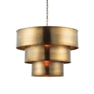 Ceiling Pendants - Endon Morad 1lt Pendant ( Brass) (69783)