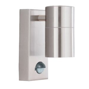 Up & Down Lights - Searchlight Metro Outdoor Wall Light Stainless Steel Metal & Glass (7008-1SS-LED)