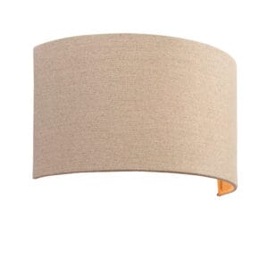 Wall Lighting - Endon Obi 1lt Wall Natural linen & natural polyester cotton Dimmable (70335)
