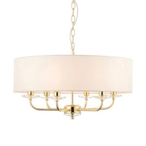 Ceiling Pendants - Endon Nixon 6lt Pendant (Brass) (70561)