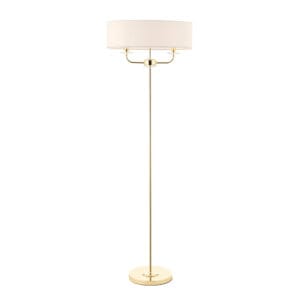 Floor Lamps - Endon Nixon 2lt Floor Lamp (Brass) (70563)