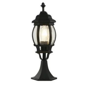 Bollards & Posts - Searchlight Bel Aire Outdoor Post 500mm Black with Clear Glass (7172)