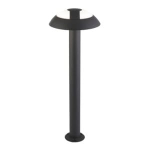 Bollards & Posts - Searchlight Mushroom Outdoor Post Dark Grey & Opal Polycarbonate (7264-730)
