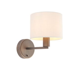 Endon Daley 1lt Wall Light SW (Antique Brass)