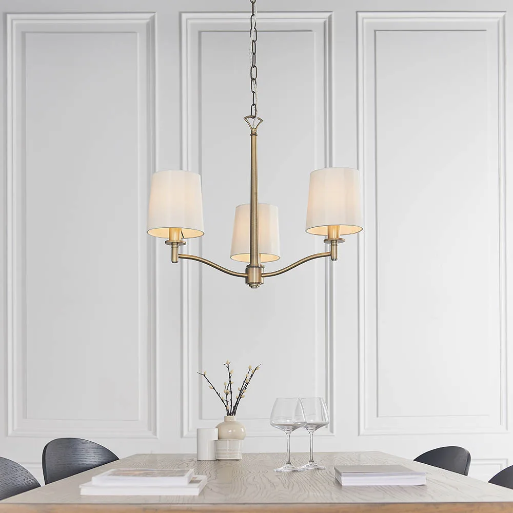 Ceiling Pendants - Endon Ortona 3lt pendant 40W (73411) - View 2