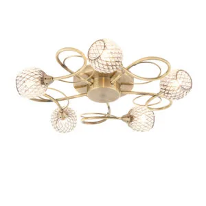 Ceiling Lighting - Endon Aherne 5lt semi flush 33W (73757)