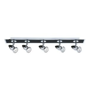 Searchlight Comet 5Lt Bar Spotlight Matt Black & Polished Chrome
