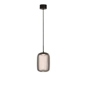 Ceiling Pendants - Searchlight Lisbon Pendant Black Metal & Smoked Glass (75132-1SM)