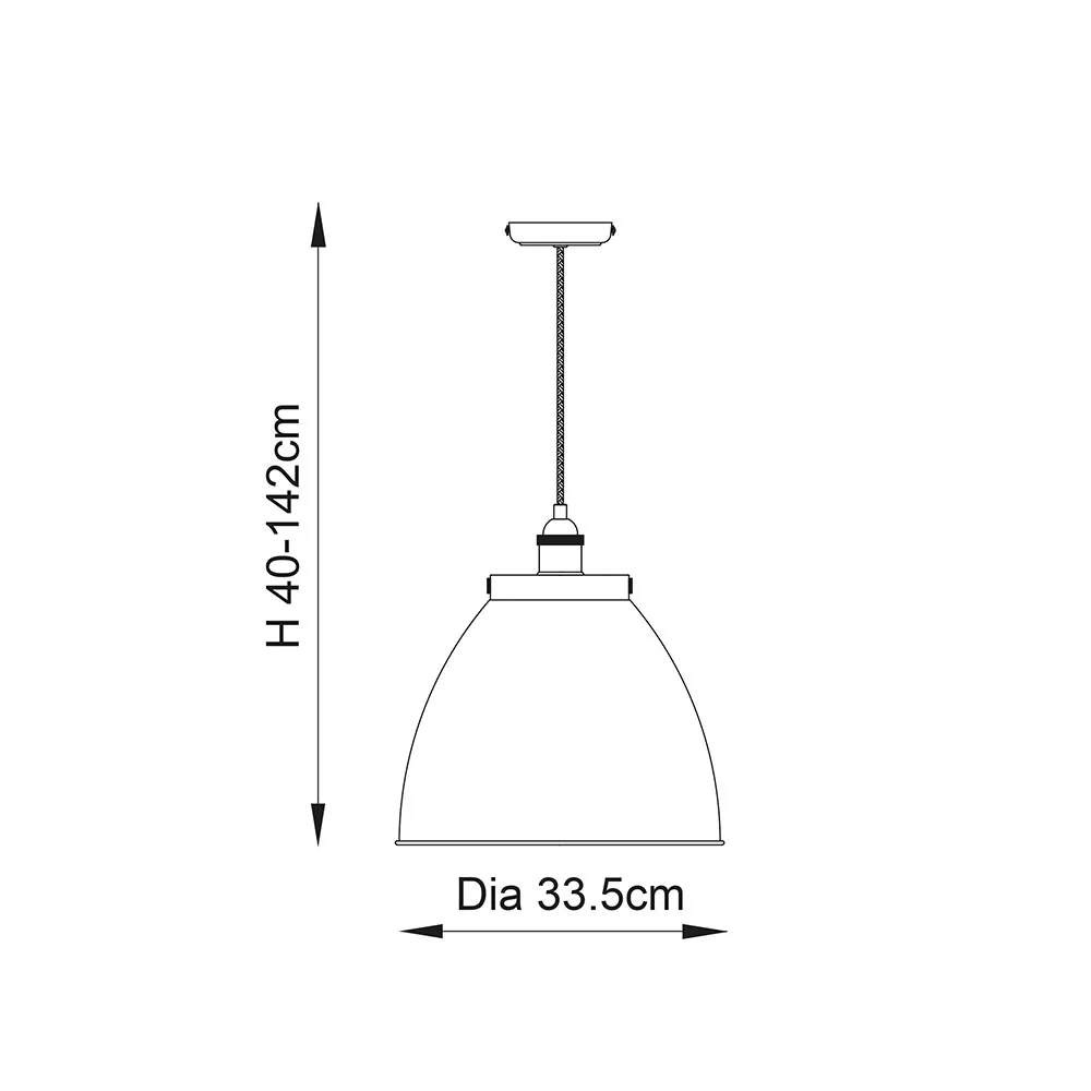 Ceiling Pendants - Endon Franklin 1lt Pendant 40W (76327) - View 2