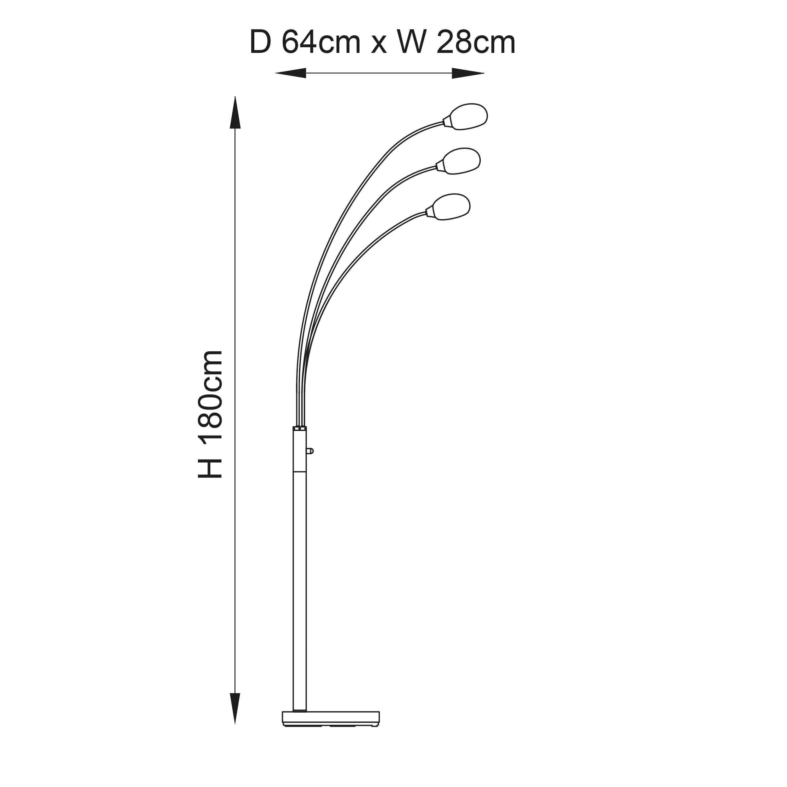 Floor Lamps - Endon Jaspa 3lt floor 5W SW warm white ( Nickel) (76567) - View 4