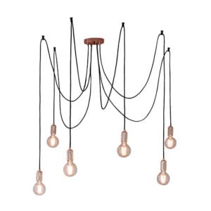 Ceiling Pendants - Endon Studio 6lt pendant 60W (76580)