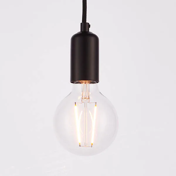 Ceiling Pendants - Endon Studio 6lt pendant 60W (Black) (76583) - View 2