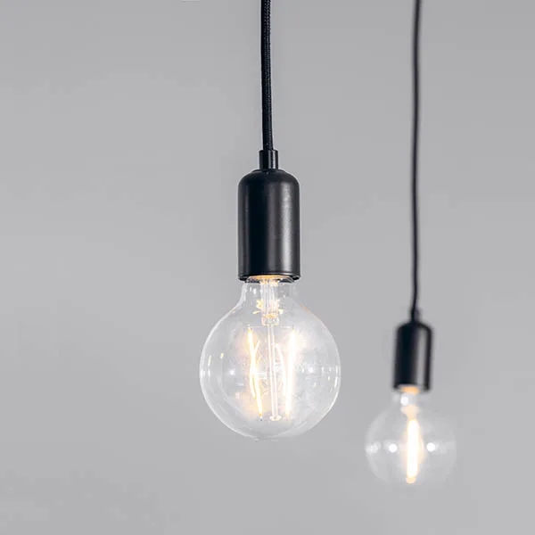Ceiling Pendants - Endon Studio 6lt pendant 60W (Black) (76583) - View 3