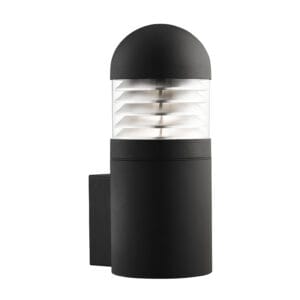 Wall Lighting - Searchlight Bronx Outdoor Wall LightBlack Metal Clear Glass & Polycarb (7899BK)