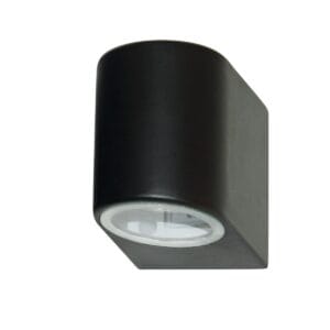 Up & Down Lights - Searchlight Eiffel Outdoor Wall LightBlack Metal Clear & Frosted Glass (8008-1BK-LED)