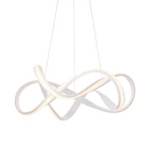 Ceiling Pendants - Endon Synergy 1lt Pendant Textured white & white silicone Dimmable (81893)