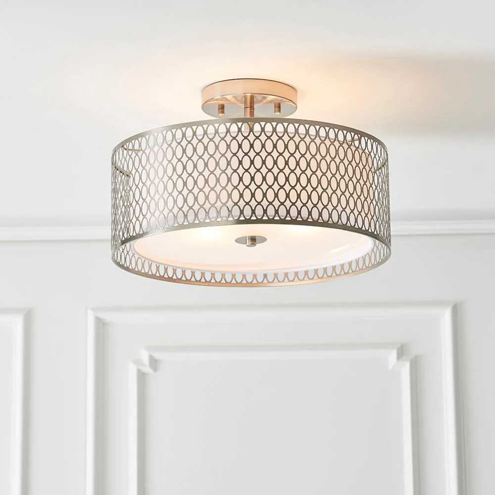 Ceiling Lighting - Endon Cordero 3lt Flush (81966) - View 2