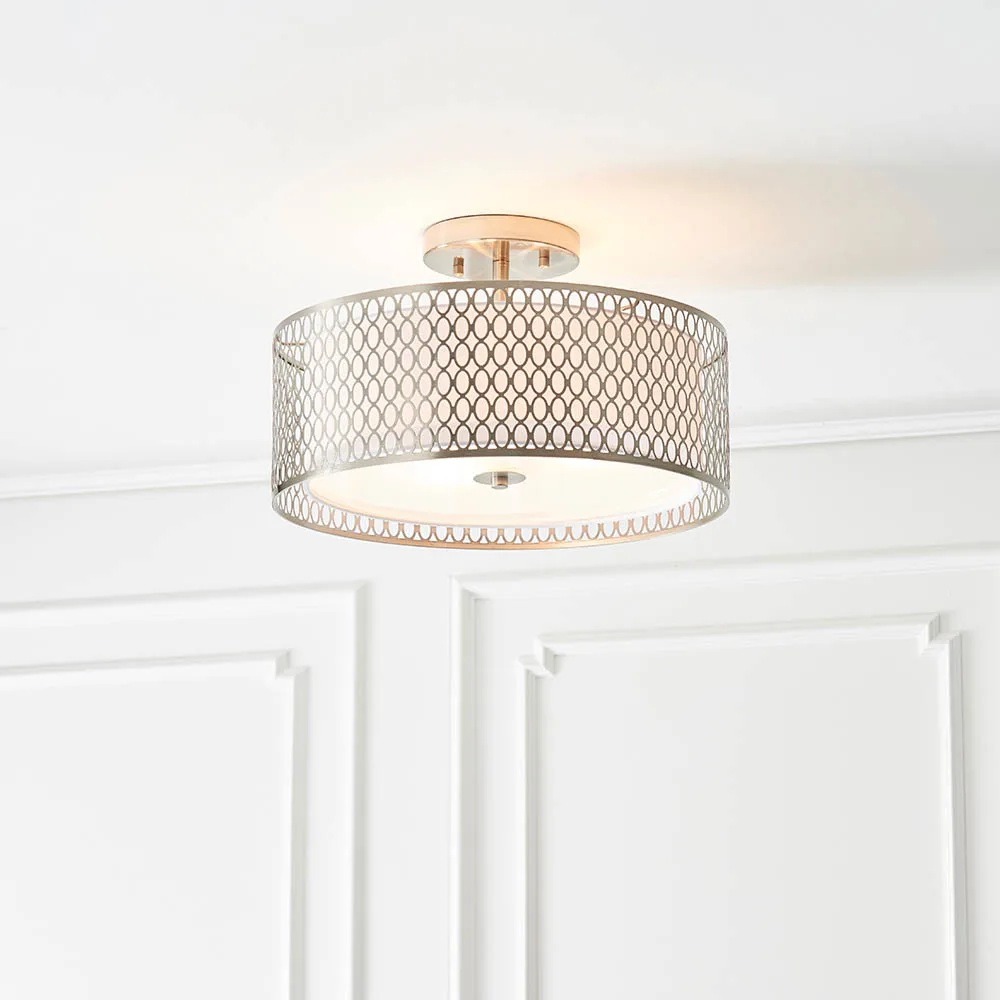 Ceiling Lighting - Endon Cordero 3lt Flush (81966) - View 3
