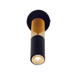 Wall Lighting - Searchlight Merrygold Wall Light Black Metal & Amber Acrylic (82122-1BK)