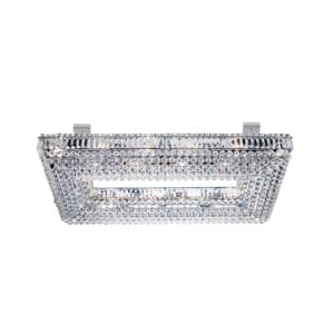 Ceiling Pendants - Searchlight Vesuvius 26Lt Pendant Chrome Crystal Trim & Ball Drops (8382CC)