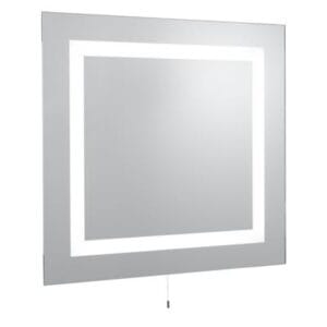 Searchlight Bathroom LED Rectangular Mirror  Mirrored Glass IP44