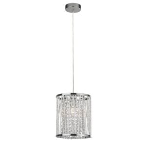 Ceiling Pendants - Searchlight Elise Pendant Chrome Metal & Crystal (8831CC)