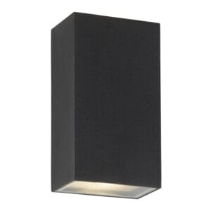 Wall Lighting - Searchlight Stirling Outdoor Wall Light Black Metal & Glass (8852BK)