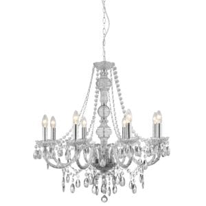 Ceiling Pendants - Searchlight Marie Therese 8Lt Pendant Clear Glass & Acrylic (8888-8CL)