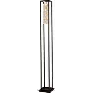 Floor Lamps - Searchlight Elevator Floor Lamp Matt Black Frame & Crystal Centre (89563BK)