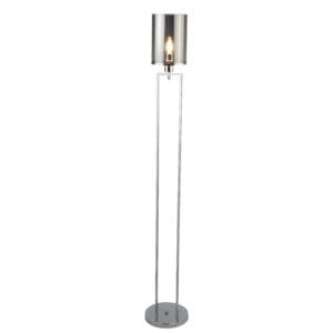 Floor Lamps - Searchlight Catalina Floor Lamp Chrome Metal & Smoked Glass (9053CC)