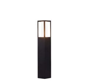 Bollards & Posts - Searchlight Avenue Outdoor Post Black Metal & Matt White Polycarbonate (91251-450)