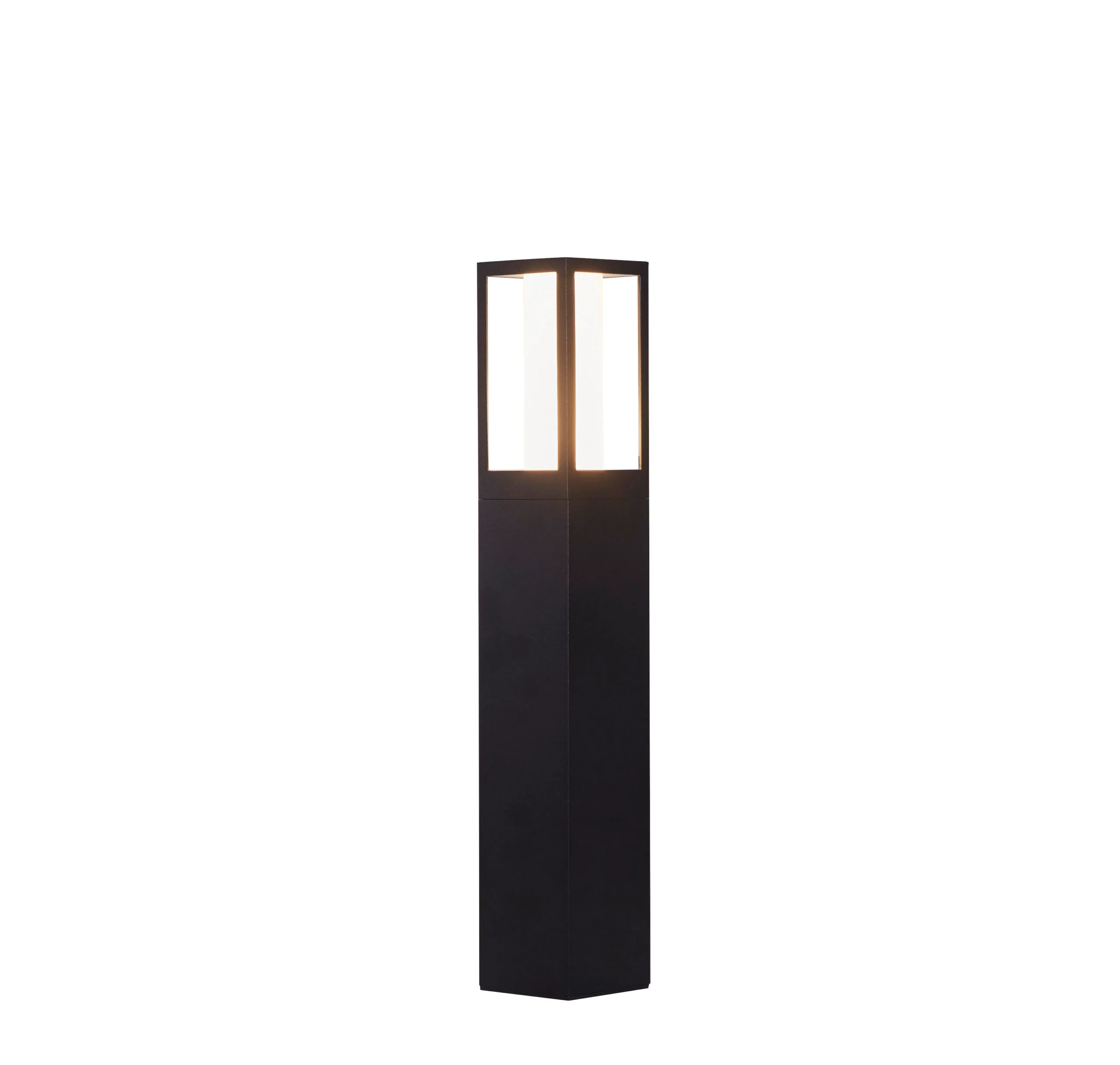 Bollards & Posts - Searchlight Avenue Outdoor Post Black Metal & Matt White Polycarbonate (91251-450)