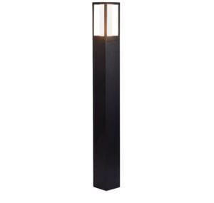 Bollards & Posts - Searchlight Avenue Outdoor Post Black Metal & Matt White Polycarbonate (91251-730)