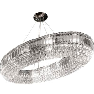 Ceiling Pendants - Searchlight Vesuvius 24Lt Pendant Chrome Clear Coffin & Ball Drops (9190CC)