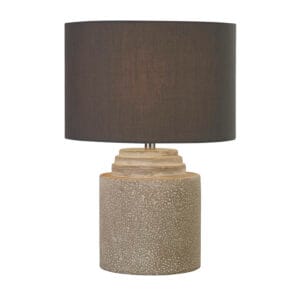 Table Lamps - Searchlight Zara Table Lamp Cement Base & Fabric Shade (9260GY)