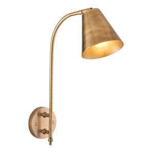 Wall Lighting - Endon Radha 1lt Wall Antique solid Brass Dimmable (93144)
