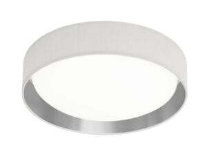 Searchlight Gianna LED Flush White Shade Silver Inner