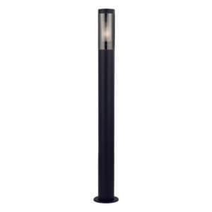 Searchlight Batton Outdoor Post Black Metal & Smoked Polycarbonate
