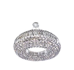 Searchlight Vesuvius 10Lt Pendant Chrome Metal & Clear Crystal