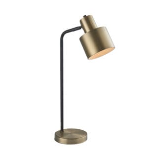 Table Lamps - Endon Mayfield 1lt Table Matt antique Brass & matt Black Non-dimmable (95464)