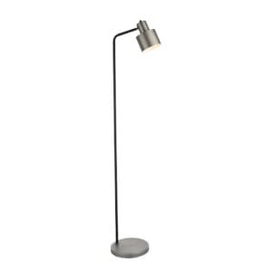 Floor Lamps - Endon Mayfield 1lt Floor Brushed silver finish & matt Black Non-dimmable (95471)