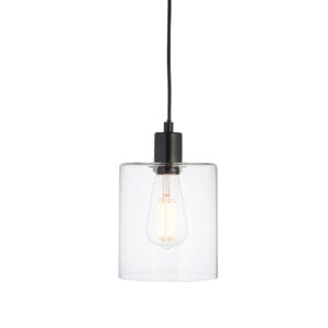 Ceiling Pendants - Endon Toledo 1lt Pendant Matt Black (95472)