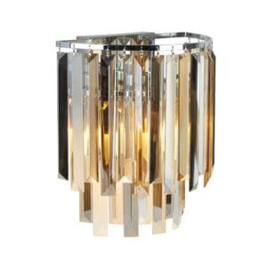 Searchlight Clarissa 2Lt Wall Light Chrome & Mixed Glass