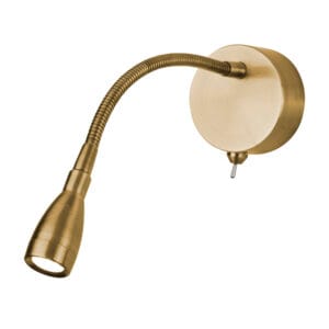 Searchlight Flexy LED Adjustable Wall Light Satin Brass