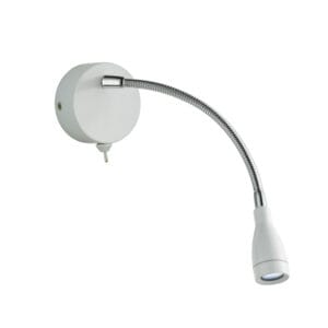 Searchlight Flexy LED Adjustable Wall Light Chrome & White Metal