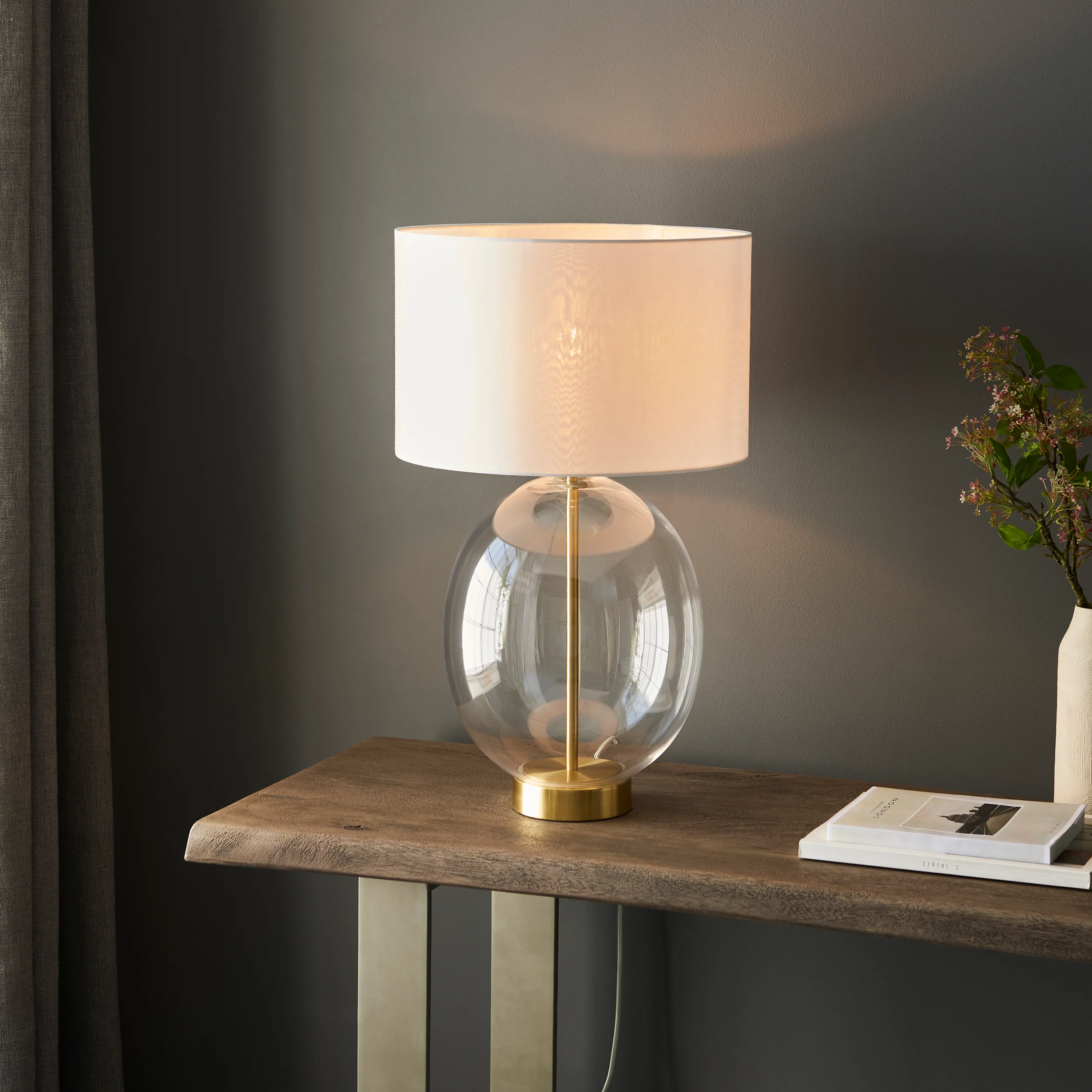 Table Lamps - Endon Kelda Oval Touch Table (99292) - View 3