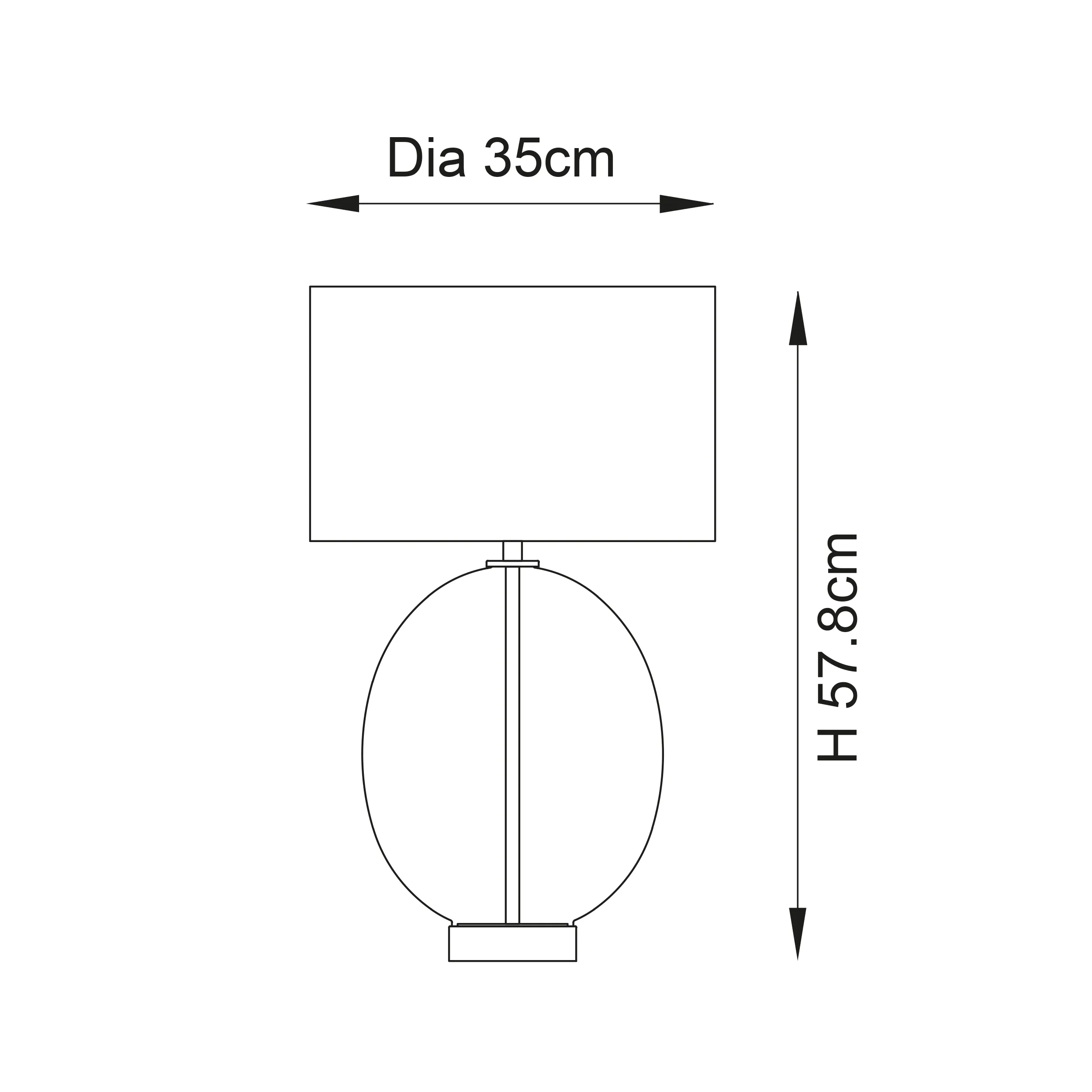 Table Lamps - Endon Kelda Oval Touch Table (99292) - View 4