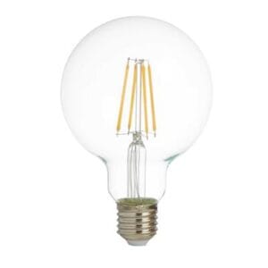 Searchlight Dimmable LED Filament Globe Lamp (95mm) Clear Glass E27 6W