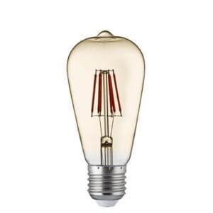 Searchlight Dimmable LED Filament Squirrel Lamp Amber Glass E27 6W